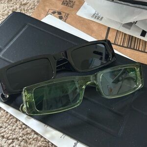 Rectangular retro sunglasses